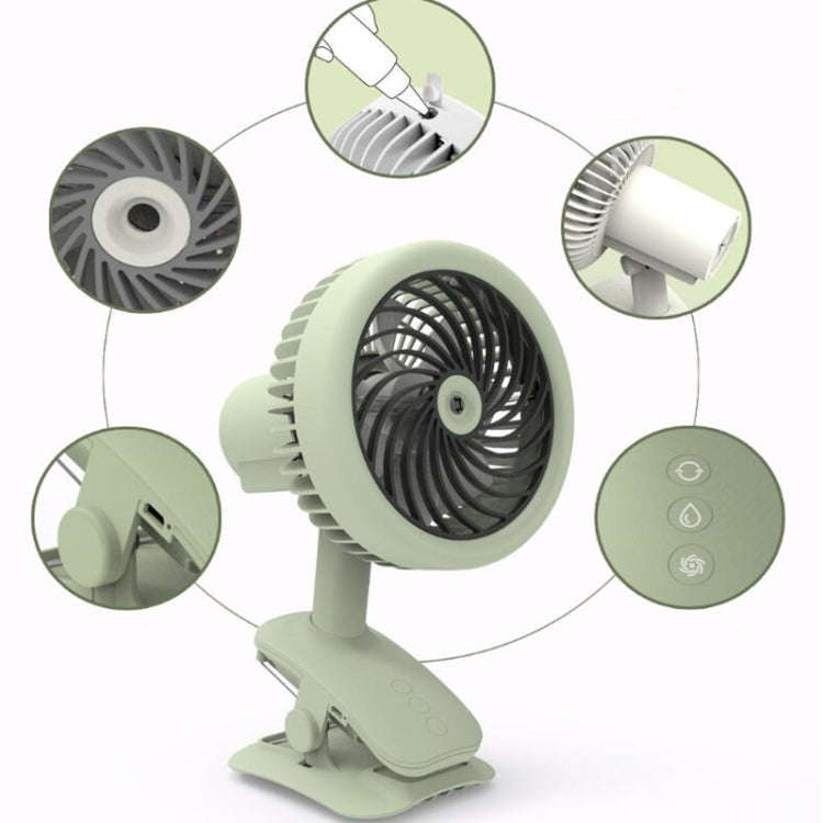 Desktop Office Small Fan USB Charging Clip Fan(White)
