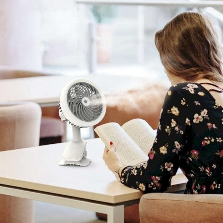 Desktop Office Small Fan USB Charging Clip Fan(White)