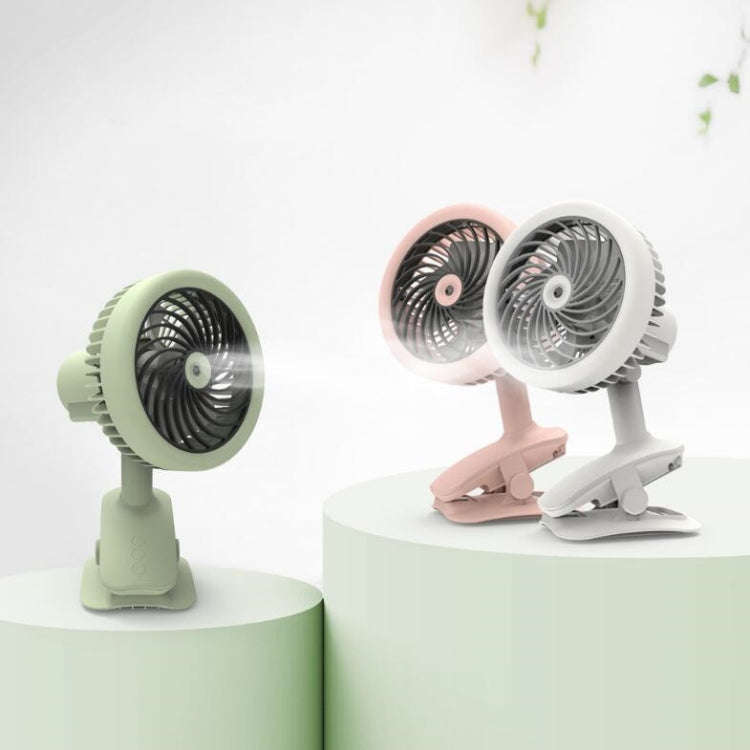 Desktop Office Small Fan USB Charging Clip Fan(White)