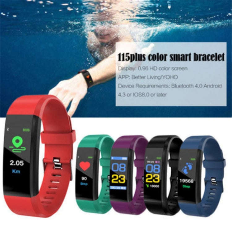 ID115 0.96 inch OLED Screen Smart Watch Wristband Pedometer Sport Fitness Tracker Bracelet(Blue)