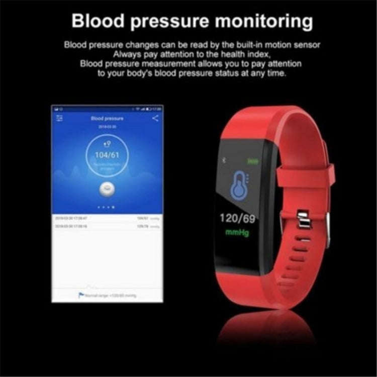 ID115 0.96 inch OLED Screen Smart Watch Wristband Pedometer Sport Fitness Tracker Bracelet(Blue)