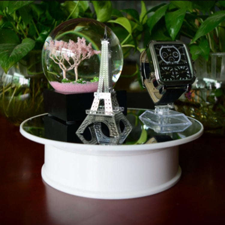 30cm 360 Degree Electric Rotating Turntable Display Stand Mirror Top Video Shooting Props Turntab...