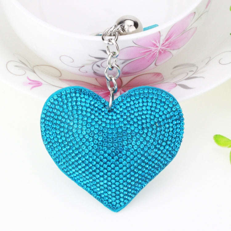 Heart Keychain Leather Tassel Gold Key Holder Metal Crystal Key Chain Keyring Charm Bag Auto Pend...