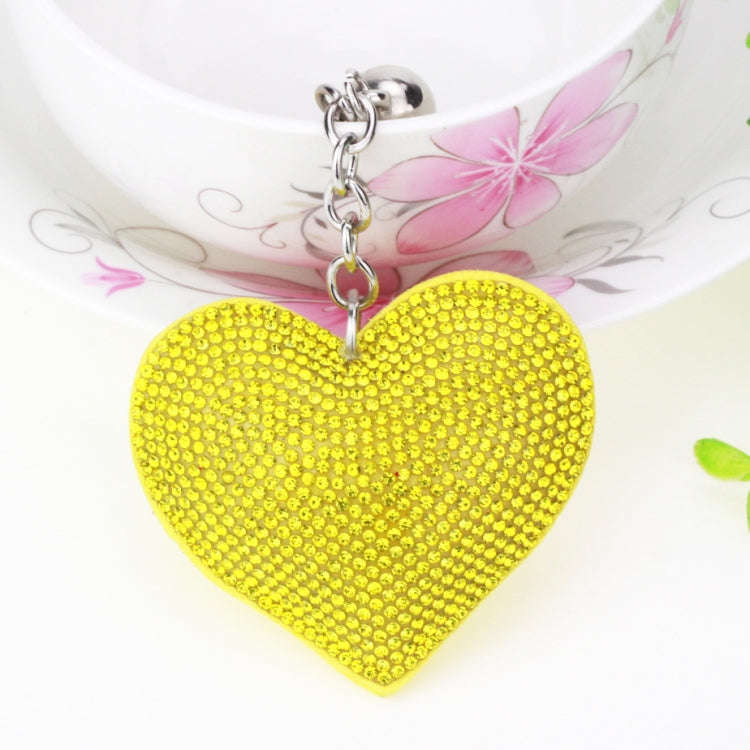 Heart Keychain Leather Tassel Gold Key Holder Metal Crystal Key Chain Keyring Charm Bag Auto Pend...