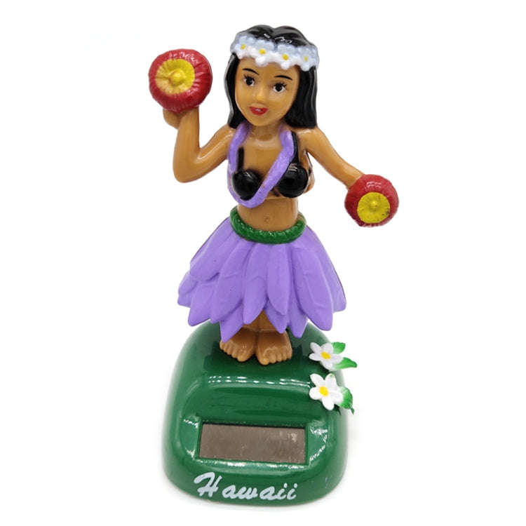 Solar Powered Dancing Hula Girl Swinging Bobble Toy Gift for Car Decoration
