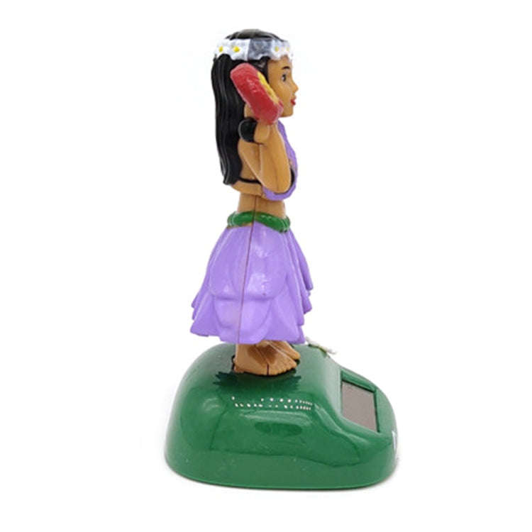 Solar Powered Dancing Hula Girl Swinging Bobble Toy Gift for Car Decoration