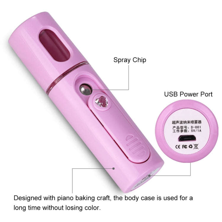 Facial Steamer Nano Steamer Handy  Face Moisture Sprayer Rechargeable Mini USB Charging Automatic...