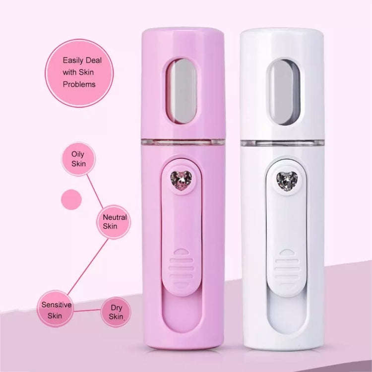Facial Steamer Nano Steamer Handy  Face Moisture Sprayer Rechargeable Mini USB Charging Automatic...