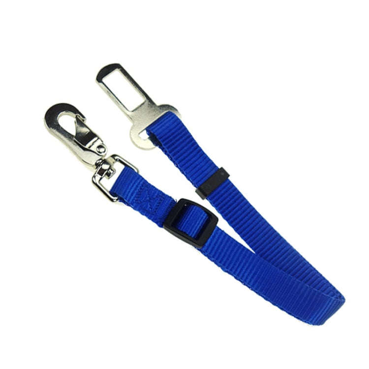 Nylon Harness Leash Clip Pet Dog Car Seat Belt Security Belt(Blue)