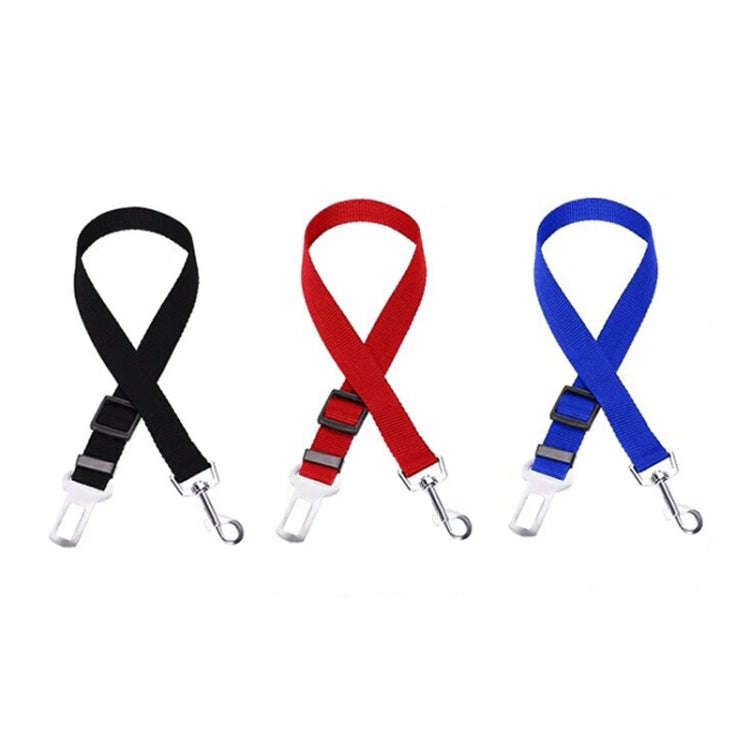 Nylon Harness Leash Clip Pet Dog Car Seat Belt Security Belt(Red)