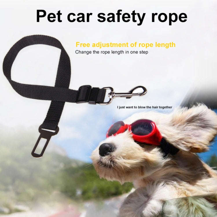 Nylon Harness Leash Clip Pet Dog Car Seat Belt Security Belt(Red)