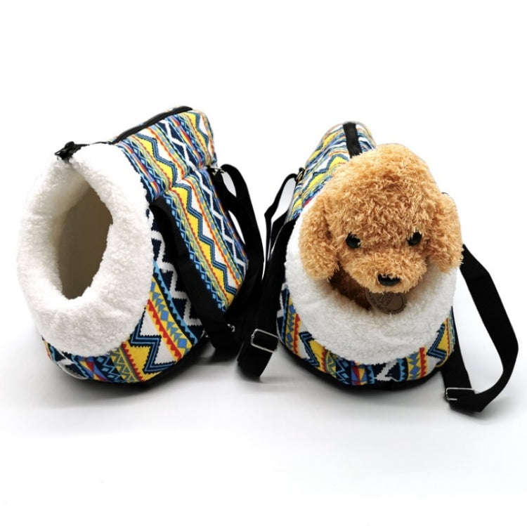 Retro Pet Carrying Bag Comfortable & Breathable Backpack For Cats And Dogs, Size:S 45x21x22cm(Ret...