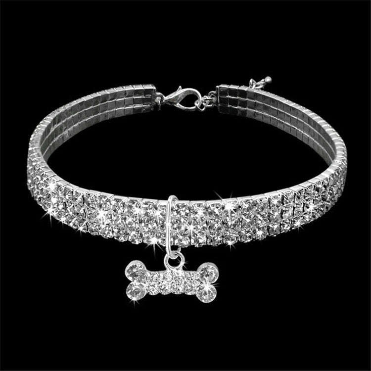 Bling Rhinestone Dog Collar Crystal Puppy Chihuahua Pet Dog Collars Leash For Small Dogs Mascotas...