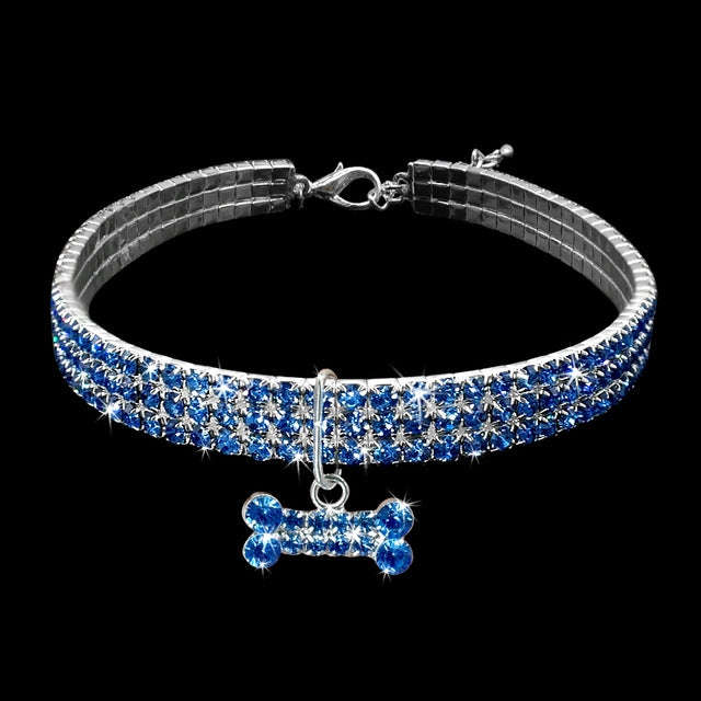 Bling Rhinestone Dog Collar Crystal Puppy Chihuahua Pet Dog Collars Leash For Small Dogs Mascotas...