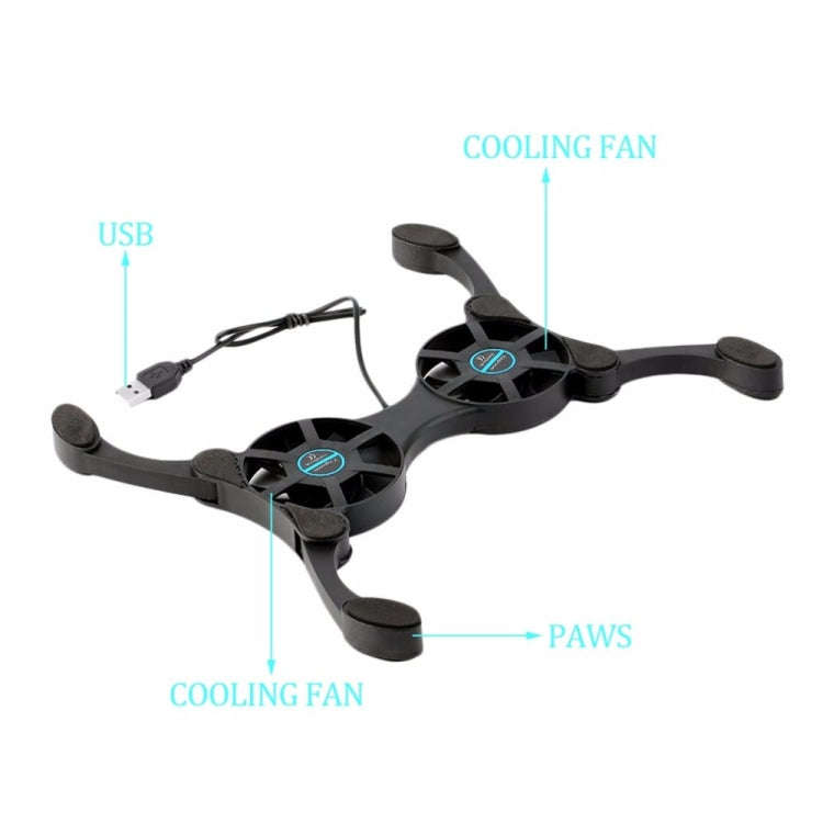 USB Port Mini Octopus Laptop Fan Folding Cooler Pad