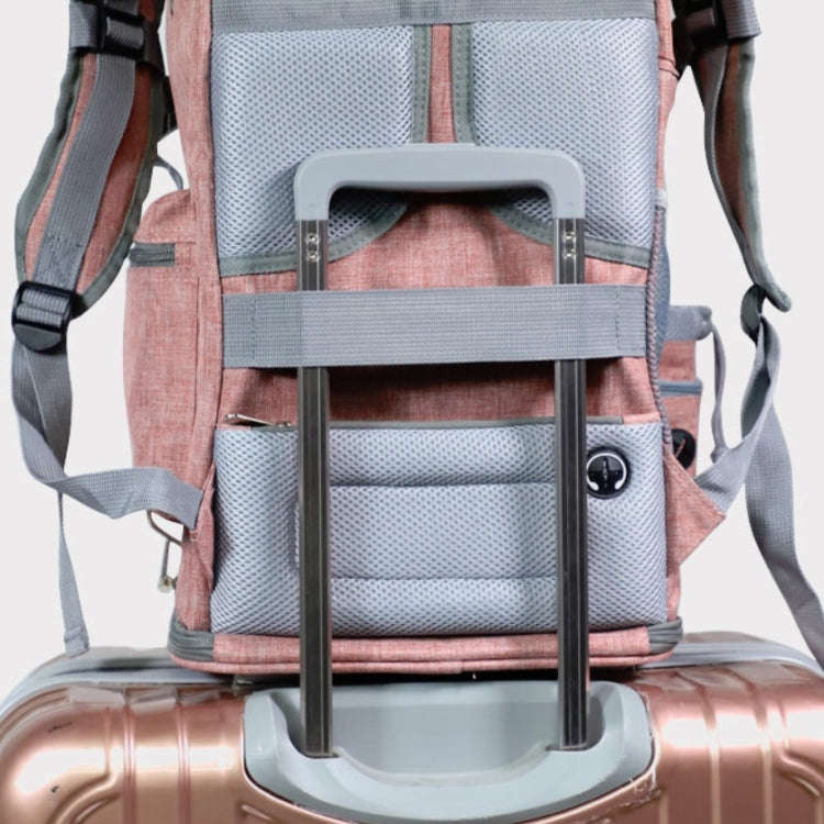 LDLC Pets Going Out Portable Foldable Breathable Backpack, Size:M(Light Gray)