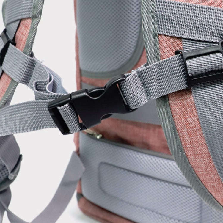LDLC Pets Going Out Portable Foldable Breathable Backpack, Size:M(Light Gray)