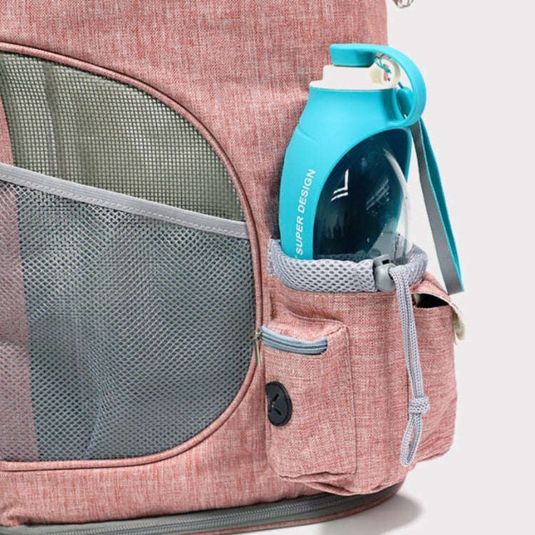 LDLC Pets Going Out Portable Foldable Breathable Backpack, Size:M(Light Gray)