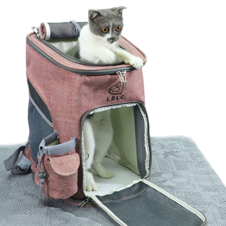 LDLC Pets Going Out Portable Foldable Breathable Backpack, Size:M(Denim Blue )