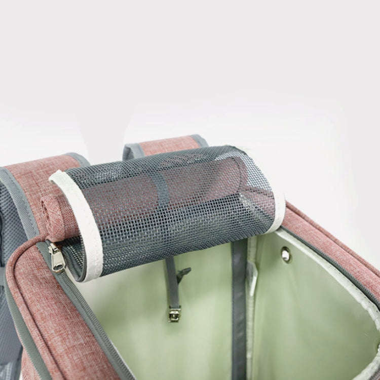 LDLC Pets Going Out Portable Foldable Breathable Backpack, Size:M(Denim Blue )