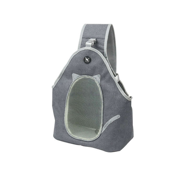TAILUP Pets Carry Out Shoulder Bag Convenient Foldable Leather Chest Bag, Specification: S(Light ...