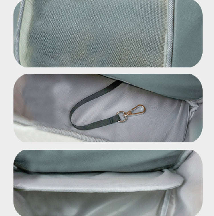 TAILUP Pets Carry Out Shoulder Bag Convenient Foldable Leather Chest Bag, Specification: S(Jean B...