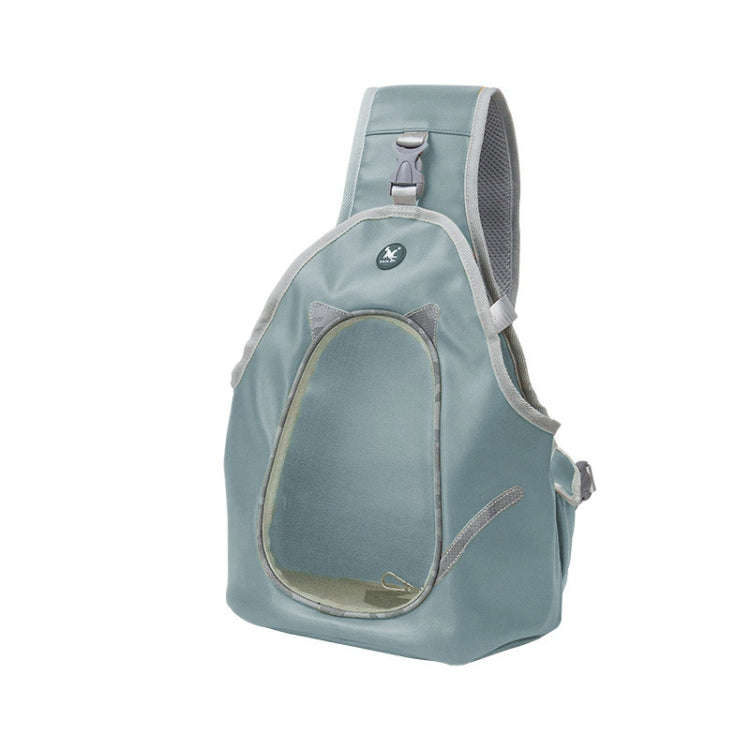TAILUP Pets Carry Out Shoulder Bag Convenient Foldable Leather Chest Bag, Specification: M(Gray B...