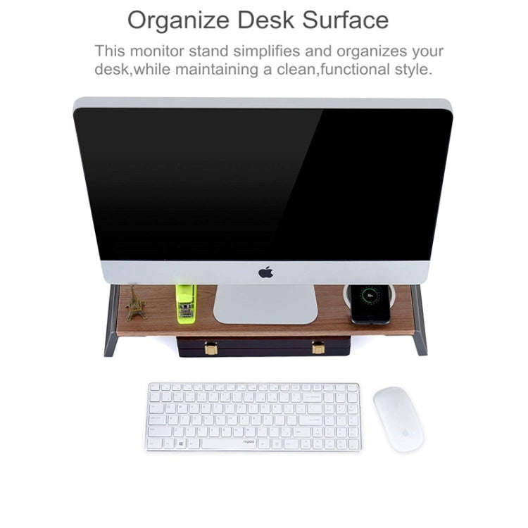 Monitor Stand Riser with Metal Feet for iMac MacBook LCD Display Printer, Lapdesk Tabletop Organi...