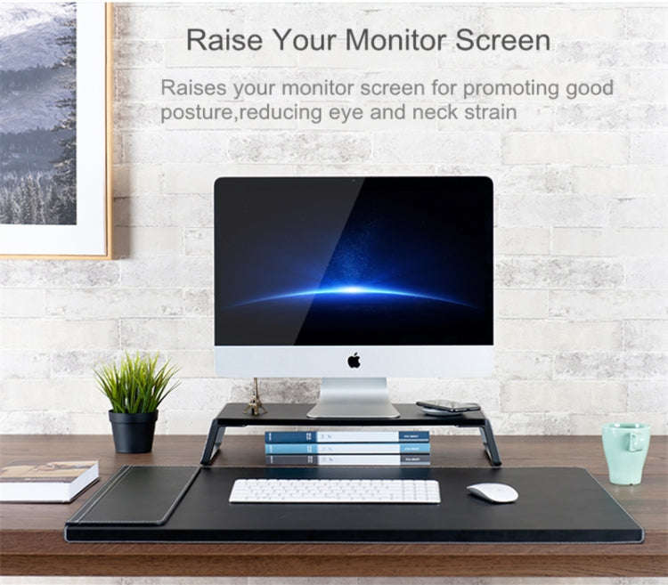 Monitor Stand Riser with Metal Feet for iMac MacBook LCD Display Printer, Lapdesk Tabletop Organi...