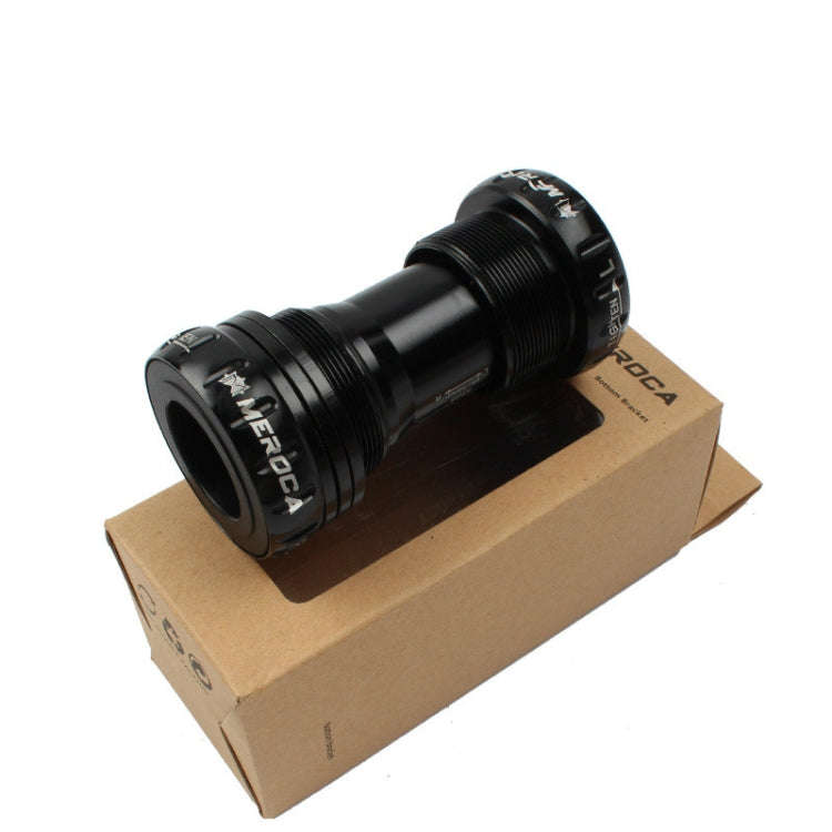 Meroca Mountain Bike Bottom Axle One Hollow Bb Bicycle Screw-In Bottom(Black)
