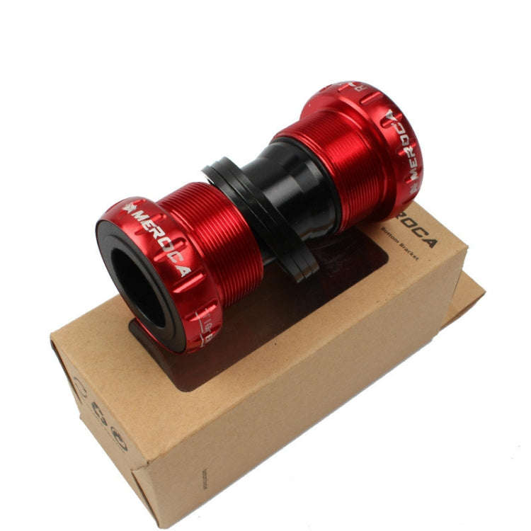 Meroca Mountain Bike Bottom Axle One Hollow Bb Bicycle Screw-In Bottom(Red)