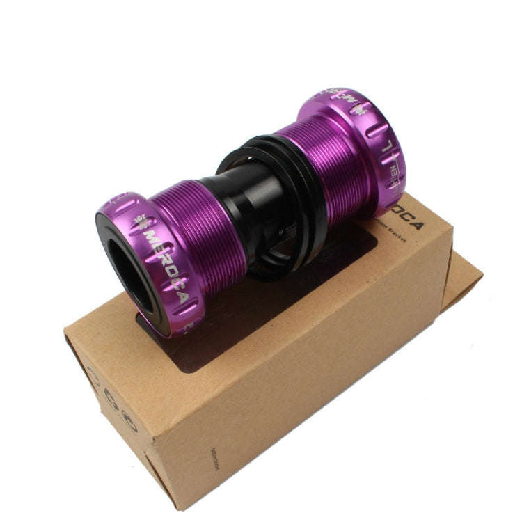 Meroca Mountain Bike Bottom Axle One Hollow Bb Bicycle Screw-In Bottom(Purple)