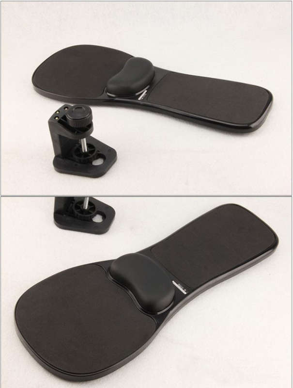 Rotation Computer Desktop Laptop Mouse Tray Elbow Pad Wrist Rest Plate Support Install on Desk an...