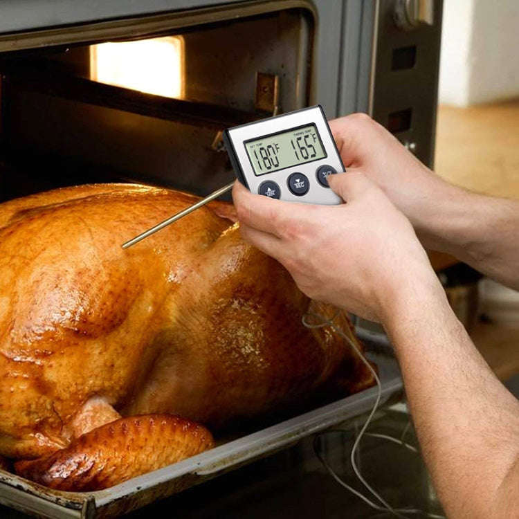 Digital Oven Thermometer Kitchen Food Cooking Meat BBQ Probe Thermometer Timer Water Milk Tempera...
