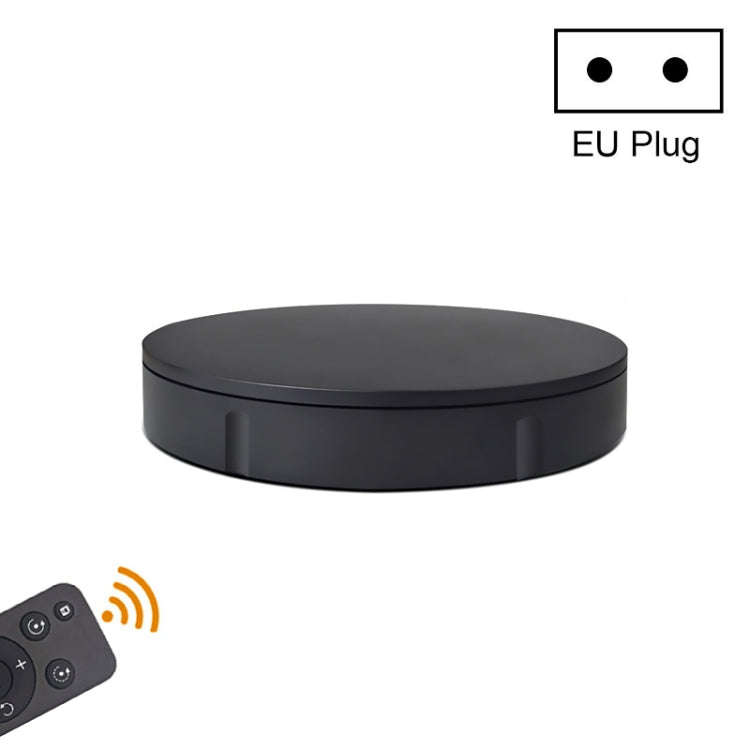 30cm Remote Control Speed Electric Turntable Sample Display Stand, Specification:EU Plug(Black)