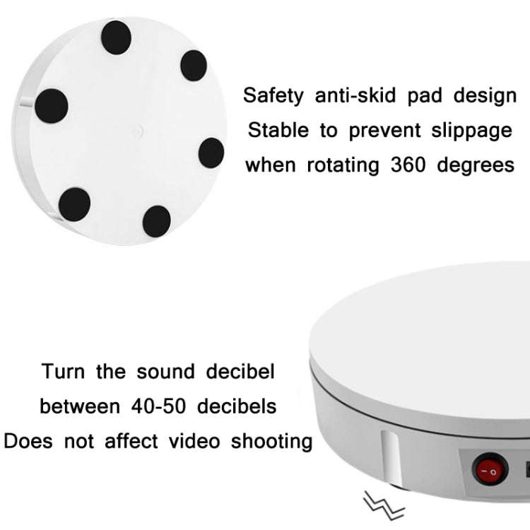 30cm Remote Control Speed Electric Turntable Sample Display Stand, Specification:AU Plug(White)