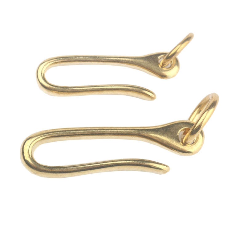 Retro Solid Brass Key Chain Key Ring Belt U Hook Wallet Chain Fish Hook, Length:6cm without Coppe...