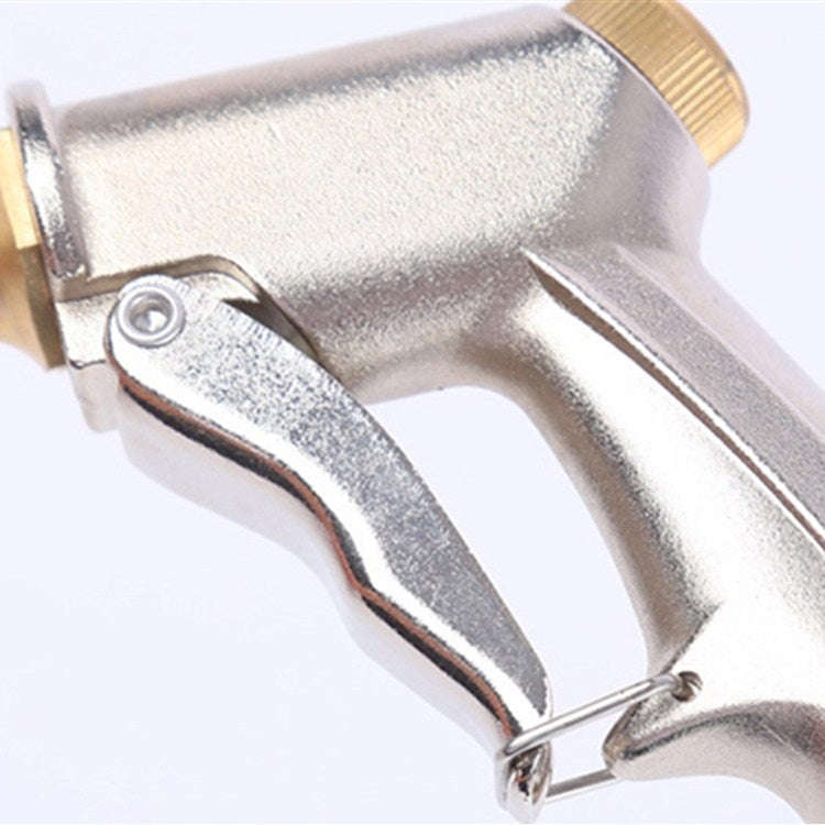 Electroplating Extension Rod Car Wash Water Gun Household Brush Car Gun Garden Watering Gun(Silver)
