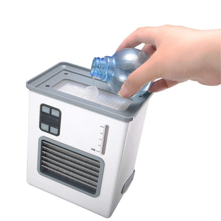 Desktop Air Cooler Battery Plug-in Dual-use Air Conditioning Intelligent Digital Display Mini Air...