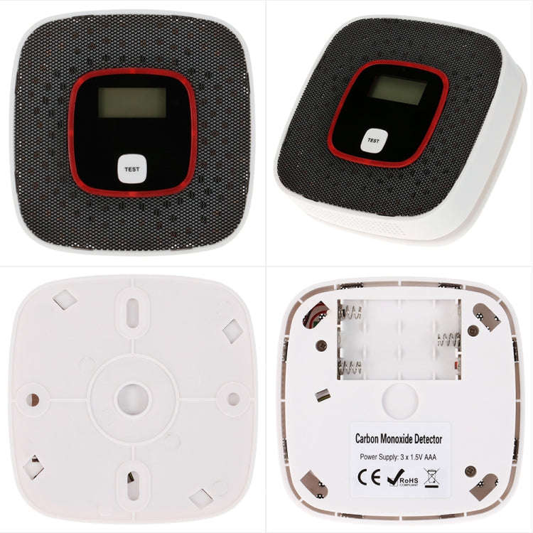 Carbon Monoxide Detector Gas Alarm Sensor Poisoning Gas Tester Human Voice Warning Detector with ...