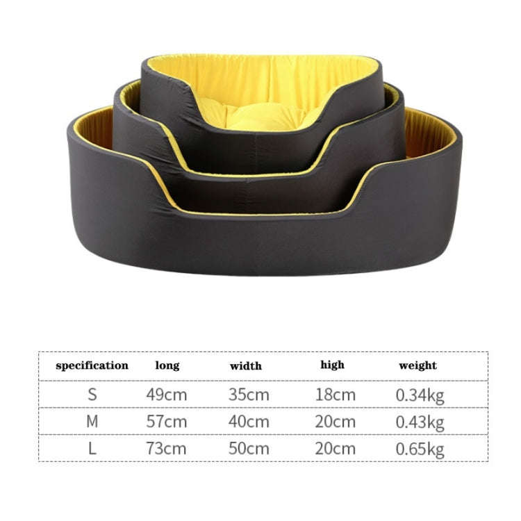 Two-Color Washable Comfortable Pet Nest with Cushion, Size:M 57x40x20cm