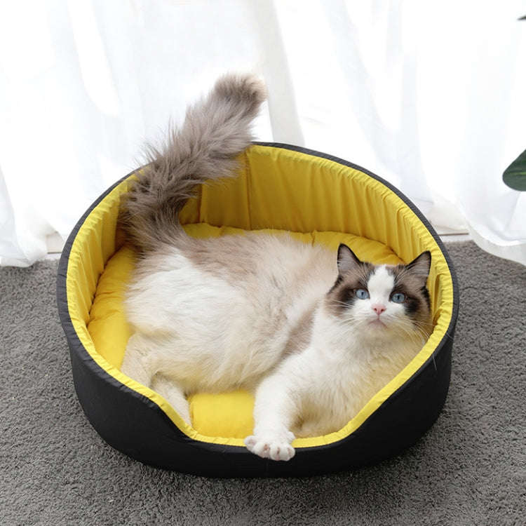 Two-Color Washable Comfortable Pet Nest with Cushion, Size:M 57x40x20cm