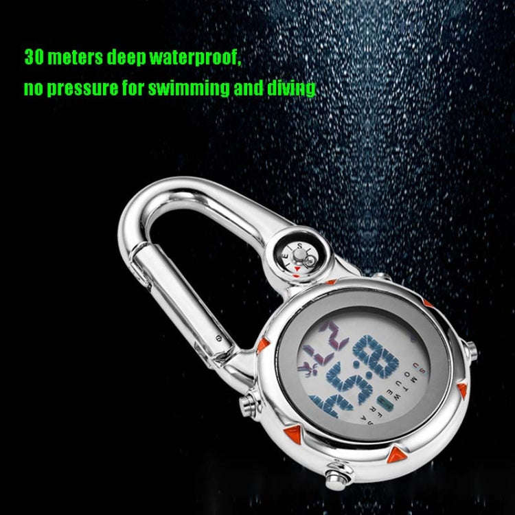 Mountain Climbing Watch Multifunctional Stainless Steel Hook Watch(Blue)