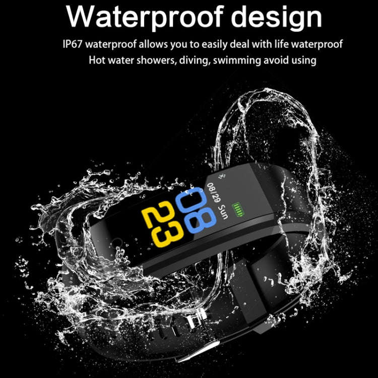 ID115 Plus Smart Bracelet Fitness Heart Rate Monitor Blood Pressure Pedometer Health Running Spor...