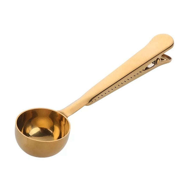 Multifunction Kitchen Coffee Scoop With Clip Stainless Steel Tea Coffee Measuring Cup Coffee Scoop