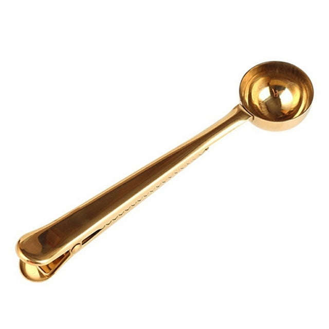 Multifunction Kitchen Coffee Scoop With Clip Stainless Steel Tea Coffee Measuring Cup Coffee Scoop