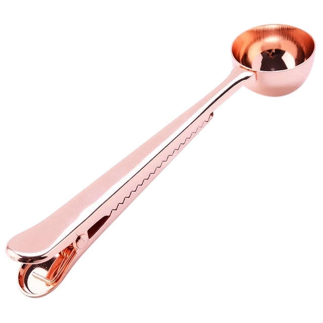 Multifunction Kitchen Coffee Scoop With Clip Stainless Steel Tea Coffee Measuring Cup Coffee Scoop