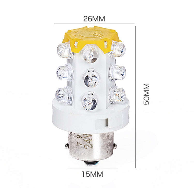 B15 15 LEDs Small Bulb LED Warning Light, Random Color Delivery, Voltage:220V
