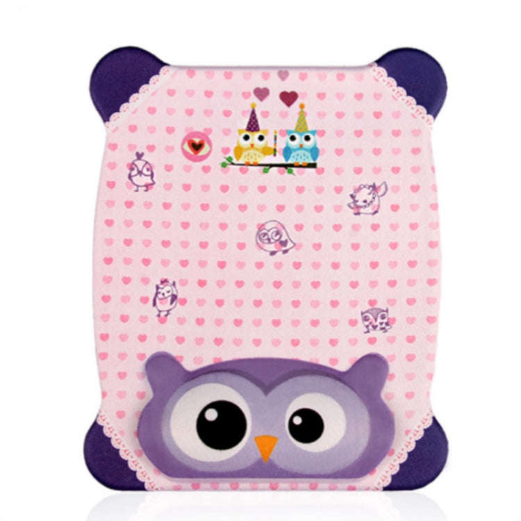 Cartoon Silicone Wristband Mouse Pad(Purple Owl)