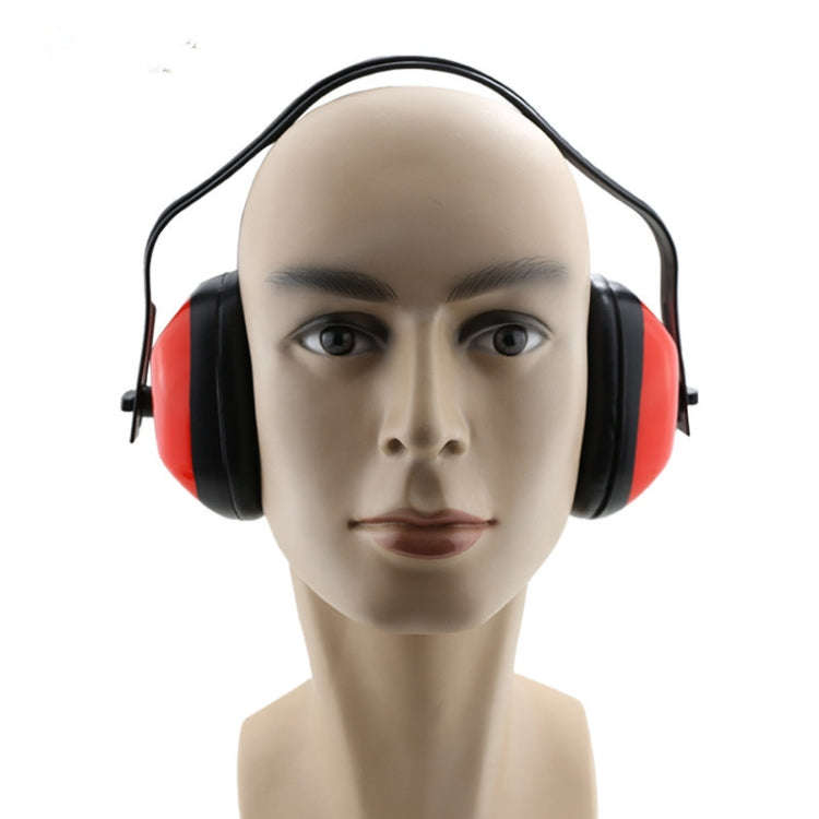 Anti-Noise Safety Work Sleep Hearing Protection Headphones Protective Earmuffs(Red)